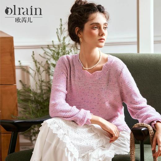 
OLrain欧芮儿法式套头毛衣女秋季2024年新款浪漫流苏宽松上衣 商品图0
