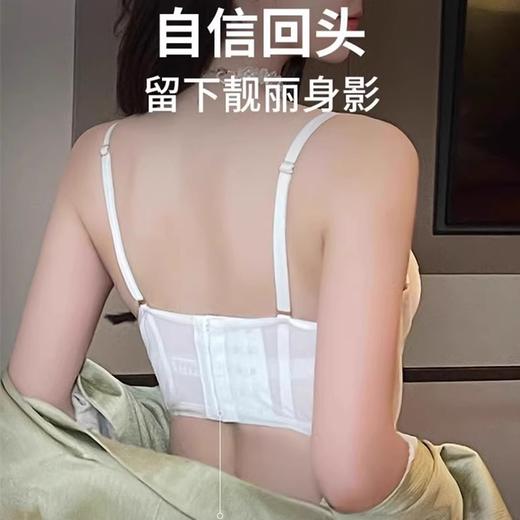 性感马甲内衣 薄款纯欲风 小胸聚拢内衣女 性感蕾丝边 收副乳防下垂 无钢圈文胸套装 商品图4