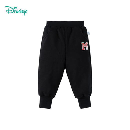 迪士尼【加厚保暖棉裤】冬装新款男童装中小童松紧腰长裤儿童束脚休闲裤ZD4DK025 商品图13