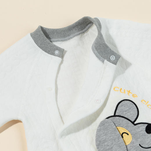 贝贝怡【7A抑菌】2024秋冬新款婴幼连体服舒适保暖侧开哈衣爬服ZB4DL053 商品图10