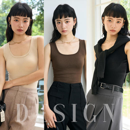 【2024秋冬新品】组合-兰精天丝诺羊毛吊带背心 亲肤保暖轻薄纯色内搭打底 商品图3