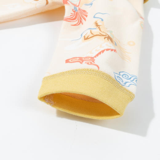 【含初生帽子】春秋新生儿连体衣满印祥云哈衣爬爬服内衣满月服ZB3DL035 商品图5