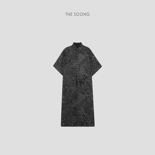 THESOONG|"风度予型"240D高捻度翻领长款衬衫裙HDCS4757 商品图8