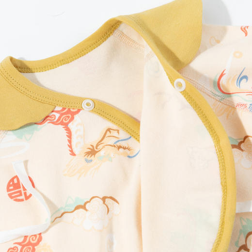 【含初生帽子】春秋新生儿连体衣满印祥云哈衣爬爬服内衣满月服ZB3DL035 商品图4