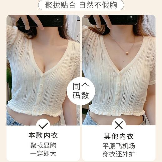 平胸专用 小胸聚拢内衣女 显大秋季2024新款收副乳防下垂春秋季文胸罩 商品图2