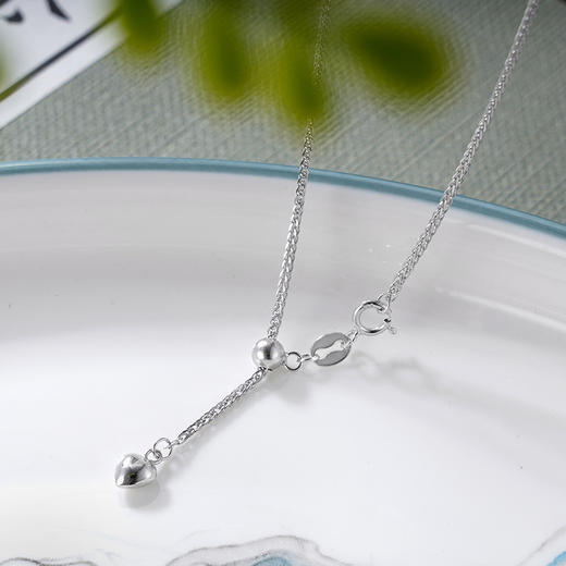子佩集S925银【若原绿野】套链【YHTL003】纯银绿玉髓水滴项链2408 商品图4