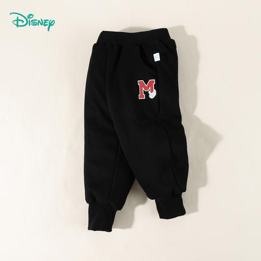 迪士尼【加厚保暖棉裤】冬装新款男童装中小童松紧腰长裤儿童束脚休闲裤ZD4DK025 商品图2