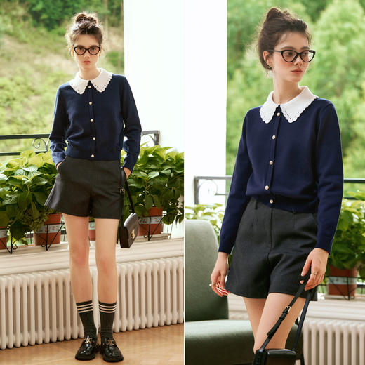 
OLrain欧芮儿法式撞色针织衫女秋季2024年新款休闲减龄套头上衣 商品图1