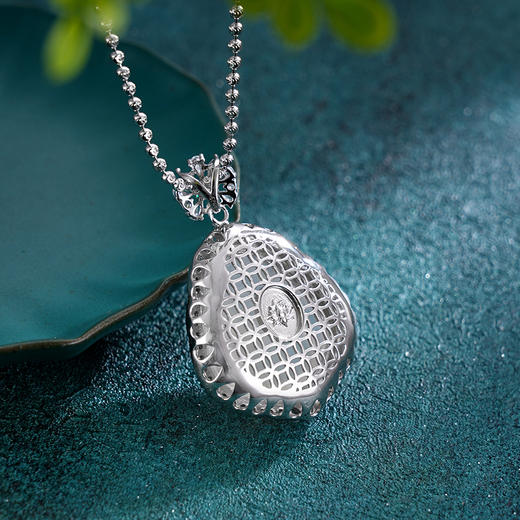 子佩集S925银【笑口常开】套链【DZ017223】纯银白玉髓弥勒佛项链2408 商品图5