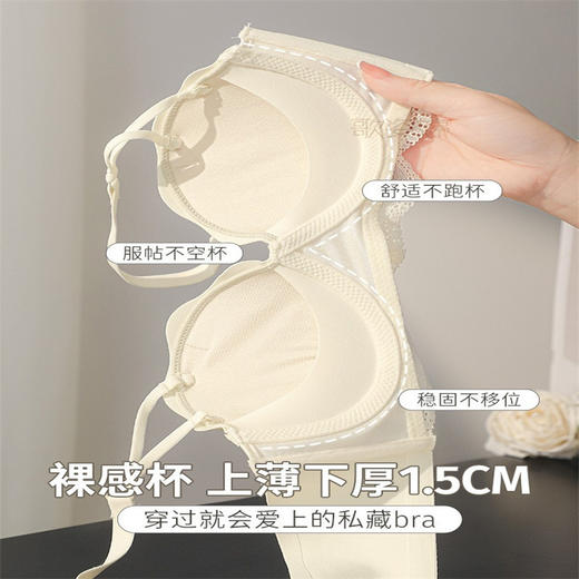 平胸专用 小胸聚拢内衣女 显大秋季2024新款收副乳防下垂春秋季文胸罩 商品图3