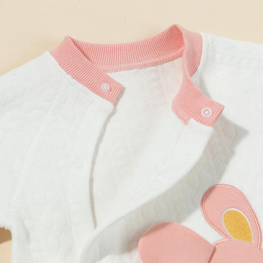 贝贝怡【7A抑菌】2024秋冬新款婴幼连体服舒适保暖侧开哈衣爬服ZB4DL053 商品图3
