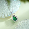 子佩集S925银四月清和套链【YHTL002】纯银绿玉髓水滴项链2408 商品缩略图2