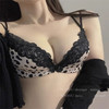粉豹纹蕾丝内衣女 加厚显大小胸聚拢文胸 无钢圈舒适性感前扣式胸罩蕾丝美背内衣女 商品缩略图1