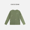 COCO ZONE 时尚圆领字母长袖T恤百搭休闲女上衣CC2C1918 商品缩略图1