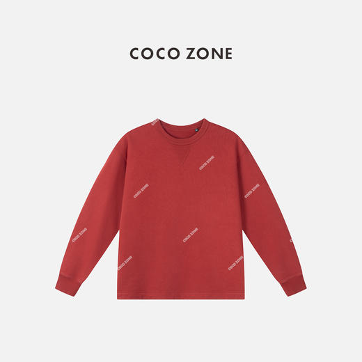 COCO ZONE 100棉简约纯色圆领休闲女士卫衣CC2C1863 商品图0