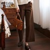 
OLrain欧芮儿棕色休闲裤女秋季2024新款高腰显瘦百搭直筒宽松裤子 商品缩略图0