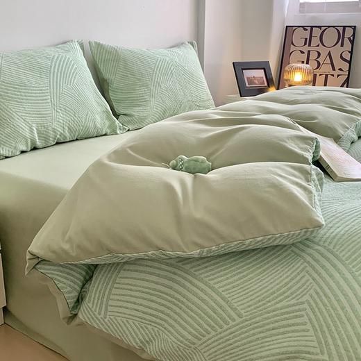 【三层纱A类磨毛四件套】全棉磨毛A类色织提花四件套三层纱磨毛件套提花秋冬 商品图13