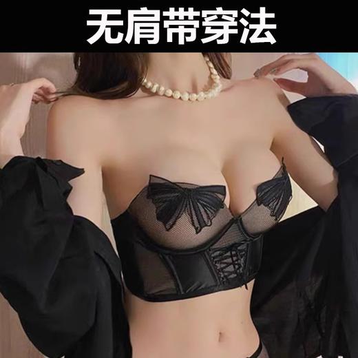 性感马甲内衣 薄款纯欲风 小胸聚拢内衣女 性感蕾丝边 收副乳防下垂 无钢圈文胸套装 商品图2