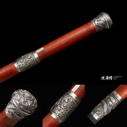 安泰手杖剑 拐杖剑  花纹钢 龙泉沈广隆宝剑 传统收藏剑 未开刃 商品图4