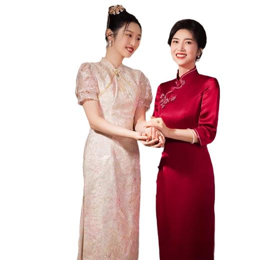 LHS06182高端喜婆婆婚宴装喜服新款刺绣旗袍春秋礼服高贵年轻 商品图4