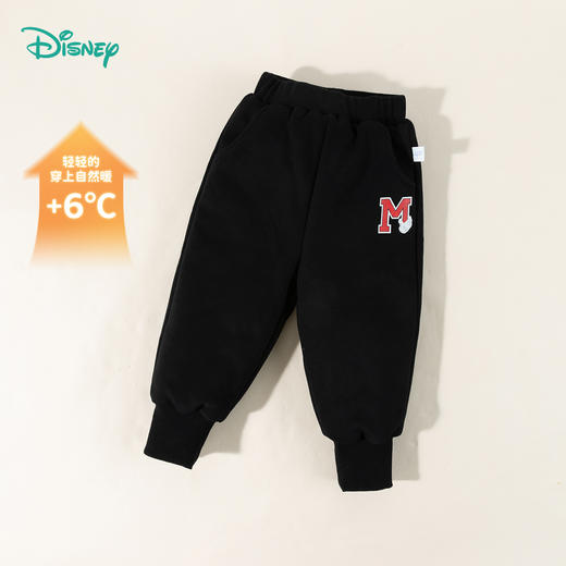 迪士尼【加厚保暖棉裤】冬装新款男童装中小童松紧腰长裤儿童束脚休闲裤ZD4DK025 商品图3