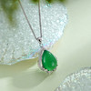 子佩集S925银四月清和套链【YHTL002】纯银绿玉髓水滴项链2408 商品缩略图1