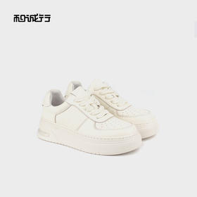 和诚行 2024秋冬新款百搭真皮时尚厚底休闲鞋女鞋厚底板鞋0551173