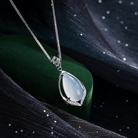 子佩集S925银【忆梦如澜】套链【YHTL006】纯银白玉髓项链2408