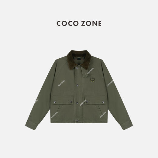 COCO ZONE 秋季复古翻领长袖外套简约百搭上衣CC1C1844 商品图2