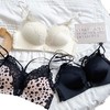 粉豹纹蕾丝内衣女 加厚显大小胸聚拢文胸 无钢圈舒适性感前扣式胸罩蕾丝美背内衣女 商品缩略图3