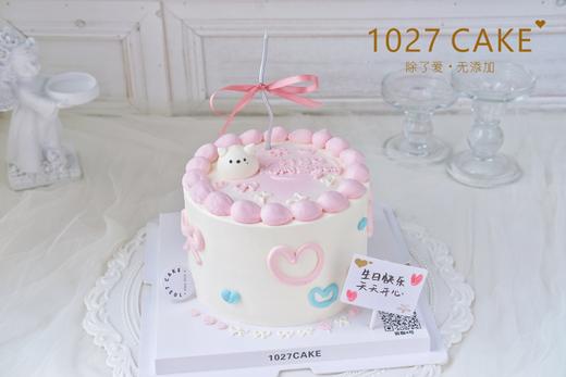 1027CAKE |  少女心蛋糕  爱心 丝带 商品图0