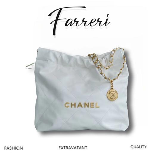 香奶奶 22bag垃圾袋    正品尾皮 中号白金 商品图0