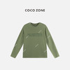 COCO ZONE 时尚圆领字母长袖T恤百搭休闲女上衣CC2C1918 商品缩略图0