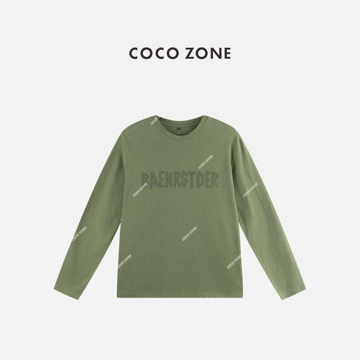 COCO ZONE 时尚圆领字母长袖T恤百搭休闲女上衣CC2C1918 商品图0
