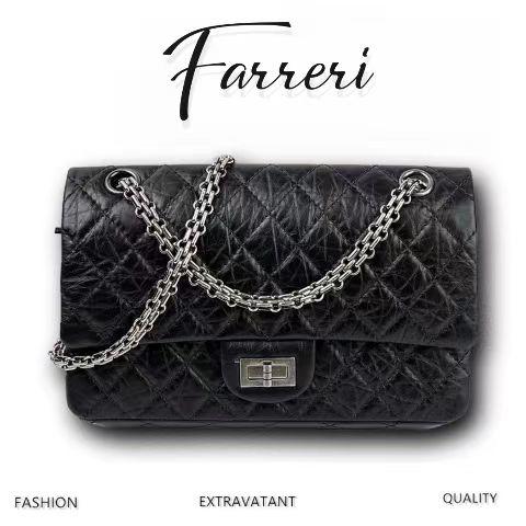 香奶奶 3尺寸！ 复刻2.55  正品皮 黑银 商品图0