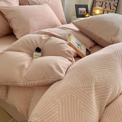 【三层纱A类磨毛四件套】全棉磨毛A类色织提花四件套三层纱磨毛件套提花秋冬 商品图9