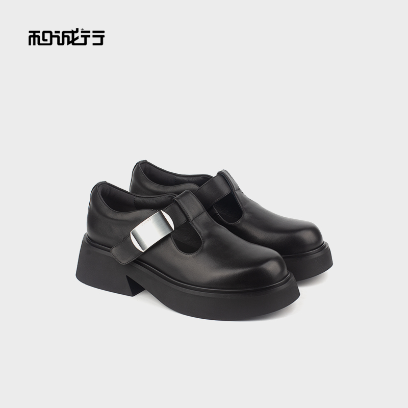 和诚行 2024秋冬新款玛丽珍百搭乐福鞋英伦厚底女鞋小皮鞋2090001