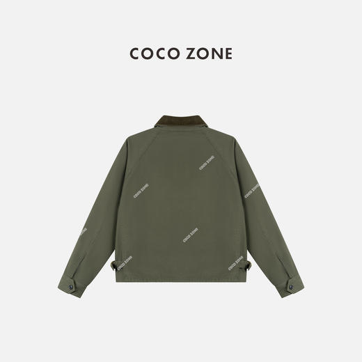 COCO ZONE 秋季复古翻领长袖外套简约百搭上衣CC1C1844 商品图3