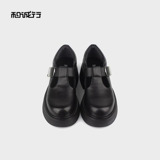 和诚行 2024秋冬新款玛丽珍百搭乐福鞋英伦厚底女鞋小皮鞋2090001 商品图4