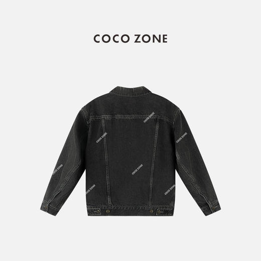 COCO ZONE 秋季高级感翻领牛仔外套简约长袖上衣CC1C1916 商品图1