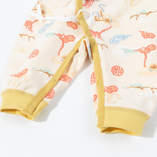 【含初生帽子】春秋新生儿连体衣满印祥云哈衣爬爬服内衣满月服ZB3DL035 商品图6