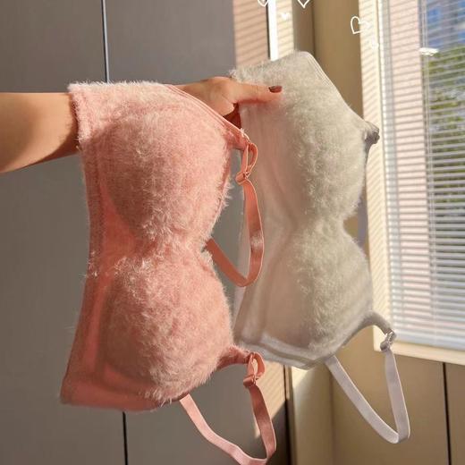 2024秋冬新款毛茸茸舒适辣妹美背文胸罩 聚拢无钢圈内衣女  商品图0