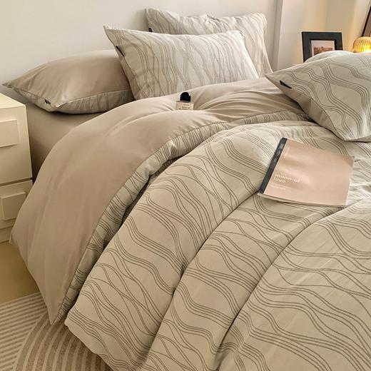 【三层纱A类磨毛四件套】全棉磨毛A类色织提花四件套三层纱磨毛件套提花秋冬 商品图5