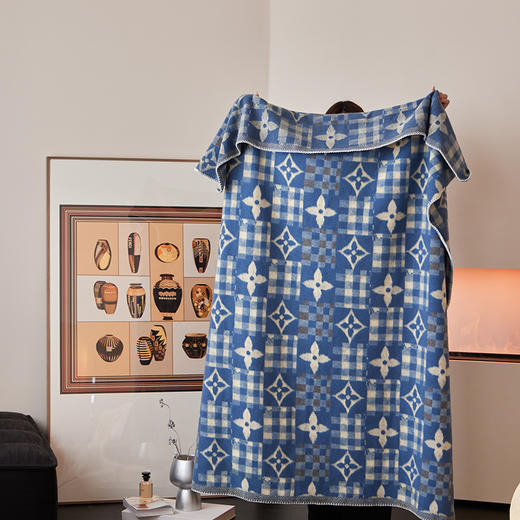 自然醒仿羊绒提花毯维尔缦系列高级慵懒感毛毯秋冬保暖休闲盖毯家用毯子提花加厚午睡办公MT 商品图1