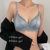 小胸聚拢内衣女薄款显大胸三角杯无钢圈蕾丝文胸罩套装法式防下垂 商品缩略图3