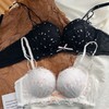 日系性感蕾丝内衣女平胸专用小胸聚拢显大透气点缀小花朵文胸套装 商品缩略图4