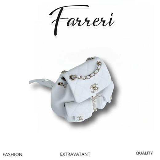 香奶奶 23P新款 Duma双肩包 牛皮 Mini白 商品图0