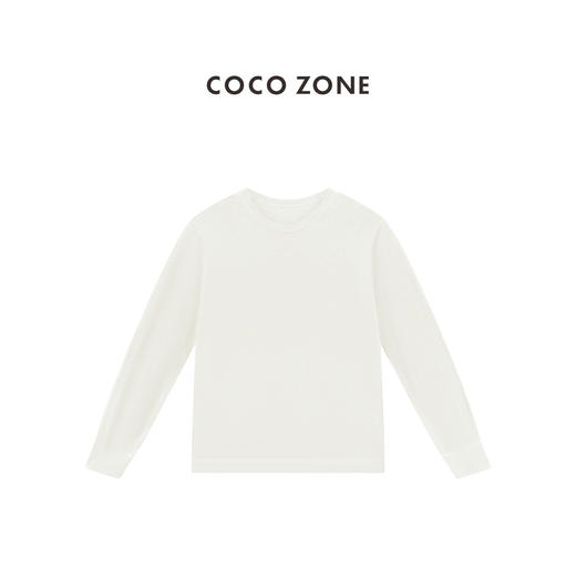 COCO ZONE 100绵羊毛长袖针织衫纯色圆领上衣CC2C1329 商品图2