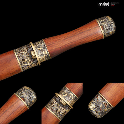 迎春短剑   花纹钢宝剑 硬剑一体剑龙泉沈广隆宝剑  未开刃 商品图4