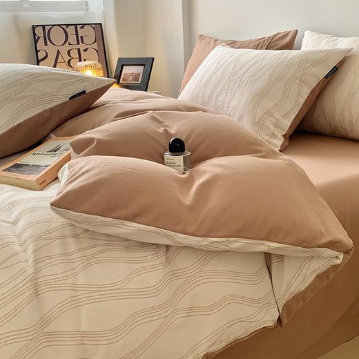 【三层纱A类磨毛四件套】全棉磨毛A类色织提花四件套三层纱磨毛件套提花秋冬 商品图3